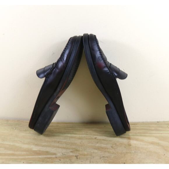 GH Bass Weejuns Womens 11M Red Burgundy  Leather Peggy Penny Mules Loafers Shoes - Picture 6 of 14